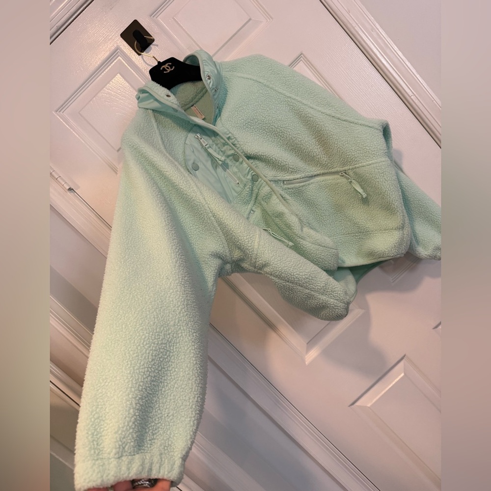 Free People FP Movement Hit The Slopes Fleece Jacket $148 Pistachio Mint size - Picture 6 of 16